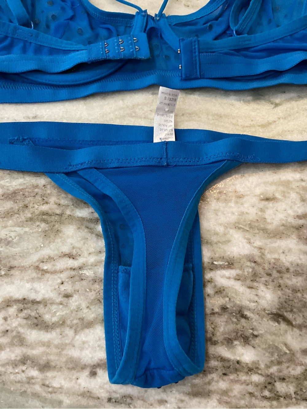 Watch Out For Me Rhinestone Mesh Set - Blue - Picture 9 of 10